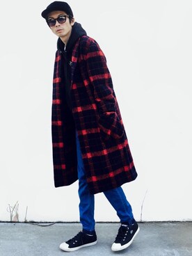 「Leyline」｜「アイテム（その他アウター）」を使った、yuumaさん（メンズ・173cm）の秋コーディネート