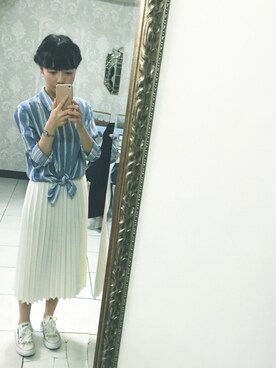 「アイテム（シューケア用品、ゴールド系）」を使った、alicealice0305さん（レディース・153cm）の春コーディネート