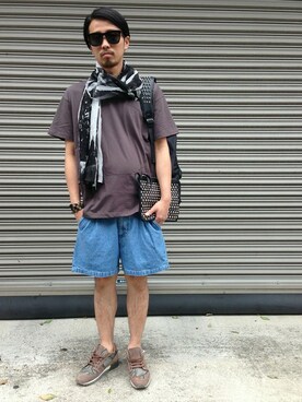 「L.H.P（エルエイチピー）のアイテム（クラッチバッグ）」を使った、相川直輝さん（メンズ・170cm）の春コーディネート