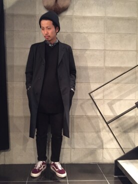 「L.H.P（エルエイチピー）のアイテム（ニットキャップ/ビーニー）」を使った、相川直輝さん（メンズ・174cm）の冬コーディネート