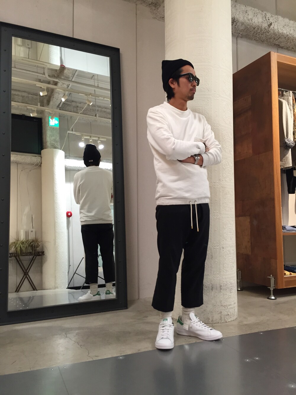 「LHP、LHP名古屋、UMIT BENAN、soe、adsr」｜「A.D.S.R.のLHP/エルエイチピー/ADSR/エーディーエスアール/TYLER（サングラス、ブラック系）」を使った、相川直輝さん（メンズ・174cm）の春コーディネートの1枚目の写真