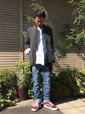 「greg lauren」｜「アイテム（ジャケット/アウター）」を使った、相川直輝さん（メンズ・174cm）の秋コーディネート