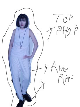 「TOPSHOP（トップショップ）のアイテム（Tシャツ/カットソー、ピンク系）」を使った、EYEさん（レディース・161cm）の夏コーディネート