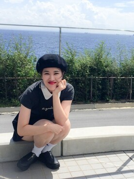 「no brand（ノーブランド）のアイテム（シャツ/ブラウス、ホワイト系）」を使った、EYEさん（レディース・161cm）の秋コーディネート