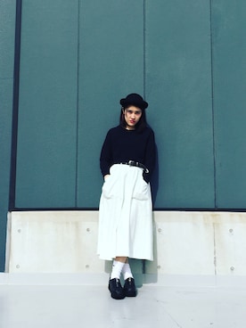 「UNIF」｜「アイテム（ソックス/靴下）」を使った、EYEさん（レディース・161cm）の秋コーディネート
