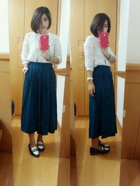 「Herls（ハーリス）のアイテム」を使った、Vicky Fangさん（レディース・161cm）の秋コーディネート