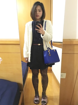 「H&M（エイチ・アンド・エム）のアイテム（カバーオール）」を使った、Vicky Fangさん（レディース・161cm）の春コーディネート