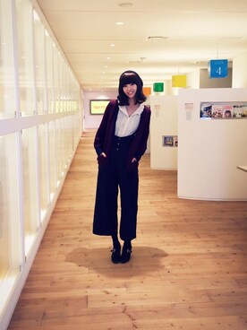 「Lily Brown」｜「アイテム（サロペット/オーバーオール）」を使った、りちゃこ(バニラビーンズ)さん（レディース・173cm）の秋コーディネート