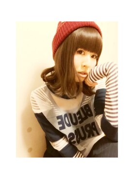 「シースルー」｜「アイテム（ニットキャップ/ビーニー）」を使った、りちゃこ(バニラビーンズ)さん（レディース・173cm）の秋コーディネート