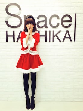 「アイテム（セットアップ、レッド系）」を使った、りちゃこ(バニラビーンズ)さん（レディース・173cm）の冬コーディネート