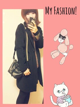 りちゃこ(バニラビーンズ)さん(レディース・173cm)の冬コーディネート
