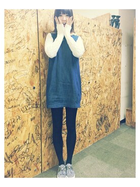 「Annc（アンク）のアイテム」を使った、りちゃこ(バニラビーンズ)さん（レディース・173cm）の春コーディネート