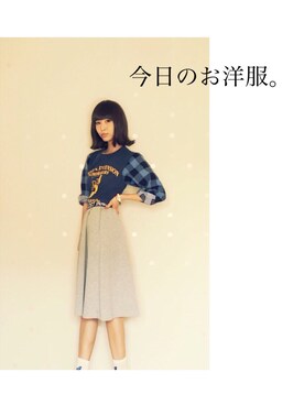 「Cry.」｜「アイテム（スカート）」を使った、りちゃこ(バニラビーンズ)さん（レディース・173cm）の春コーディネート
