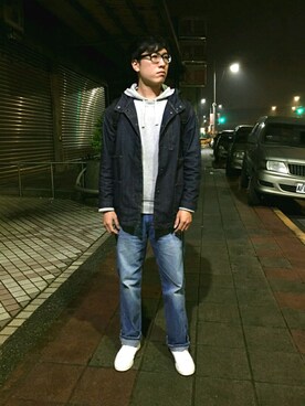 「PULL&BEAR（プルアンドベア）のアイテム（デニムジャケット）」を使った、李宗豫さん（メンズ・177cm）の春コーディネート