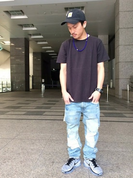 「TYPE BLUE（タイプブルー）のアイテム（パンツ）」を使った、MASAYAさん（メンズ・165cm）の夏コーディネート