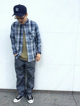 「shirts．（シャツ）のアイテム」を使った、MASAYAさん（メンズ・165cm）の秋コーディネート