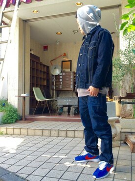 「TYPE BLUE（タイプブルー）のアイテム（デニムジャケット）」を使った、MASAYAさん（メンズ・165cm）の秋コーディネート