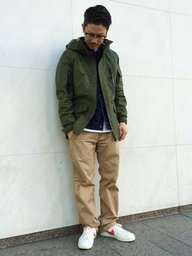「TYPE BLUE（タイプブルー）のアイテム（デニムジャケット）」を使った、MASAYAさん（メンズ・165cm）の冬コーディネート
