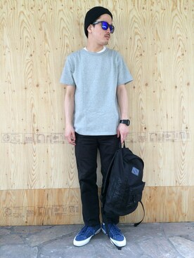 「AVIREX（アヴィレックス）のアイテム（その他小物）」を使った、MASAYAさん（メンズ・165cm）の春コーディネート