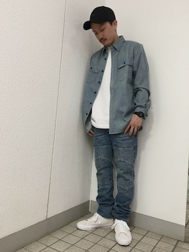 「TYPE BLUE（タイプブルー）のアイテム」を使った、MASAYAさん（メンズ・165cm）の春コーディネート