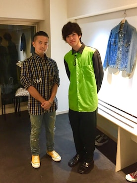 「The THIRD（ザサード）のアイテム（ジャケット/アウター）」を使った、KENiさん（メンズ・177cm）の秋コーディネート