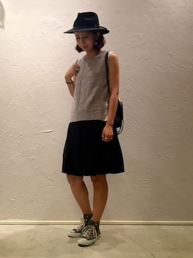 「actuel（アクチュエル）のアイテム」を使った、nozomiさん（レディース・163cm）の夏コーディネート