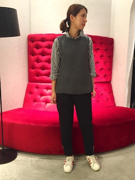 「actuel（アクチュエル）のアイテム（トップス）」を使った、nozomiさん（レディース・163cm）の秋コーディネート