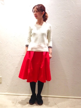 「actuel（アクチュエル）のアイテム」を使った、nozomiさん（レディース・163cm）の冬コーディネート