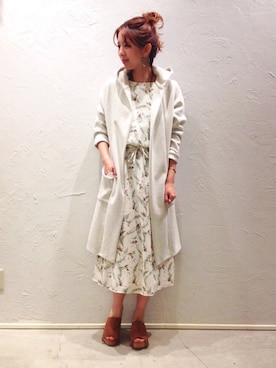 「INTERPLANET（インタープラネット）のアイテム（ワンピース/ドレス）」を使った、nozomiさん（レディース・163cm）の春コーディネート