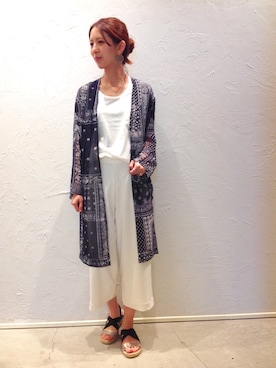 「actuel（アクチュエル）のアイテム」を使った、nozomiさん（レディース・163cm）の春コーディネート