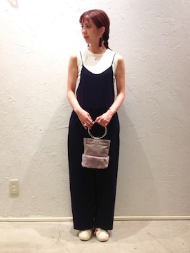 「outfit」｜「アイテム（つなぎ/オールインワン）」を使った、nozomiさん（レディース・163cm）の夏コーディネート