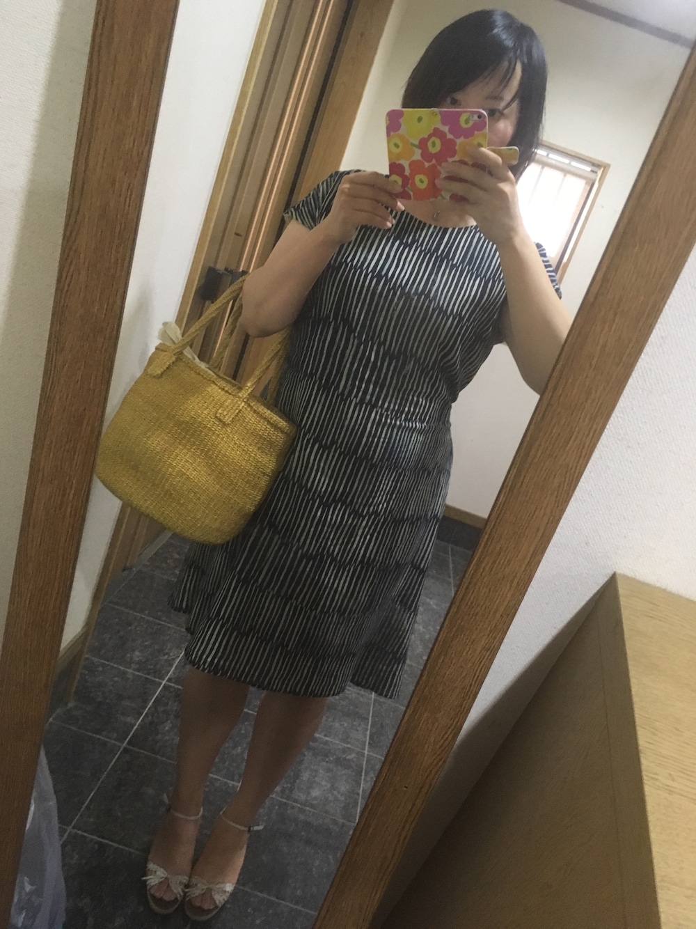 「Pal'las Palaceのアイテム（ワンピース、ブラック系）」を使った、まうさん（レディース・164cm）の夏コーディネートの1枚目の写真