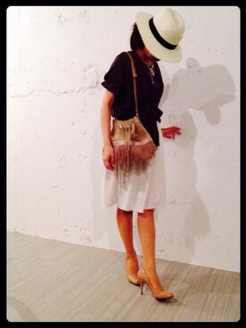 「ベージュ小物」｜c(@cnocno0stylist)さん（レディース・155cm）の夏コーディネート