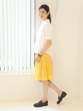 「UNITED ARROWS（ユナイテッドアローズ）のアイテム（ヘアゴム）」を使った、miuraayakaさん（レディース・169cm）の春コーディネート