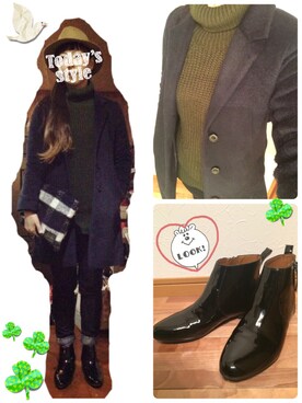 「アイテム（クラッチバッグ、その他）」を使った、★☆tantan☆★さん（レディース・165cm）の冬コーディネート