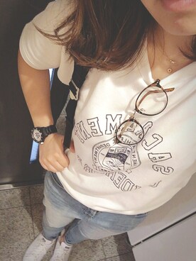 「RCWB（アールシーダブリュービー）のアイテム（腕時計）」を使った、☻さん（レディース・166cm）の夏コーディネート