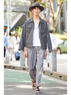 「A.P.C.（アーペーセー）のアイテム（その他アウター）」を使った、tsubasakimuraさん（メンズ・181cm）の秋コーディネート