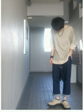 「nonnative（ノンネイティブ）のアイテム（スウェット）」を使った、N.Fさん（メンズ・170cm）の秋コーディネート