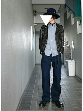 「N.HOOLYWOOD」｜「アイテム（ブーツ）」を使った、N.Fさん（メンズ・170cm）の冬コーディネート