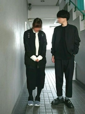 「N.HOOLYWOOD」｜「アイテム（その他シューズ）」を使った、N.Fさん（メンズ・170cm）の冬コーディネート