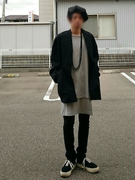 「N.HOOLYWOOD」｜「アイテム（ハンチング/ベレー帽）」を使った、N.Fさん（メンズ・170cm）の秋コーディネート