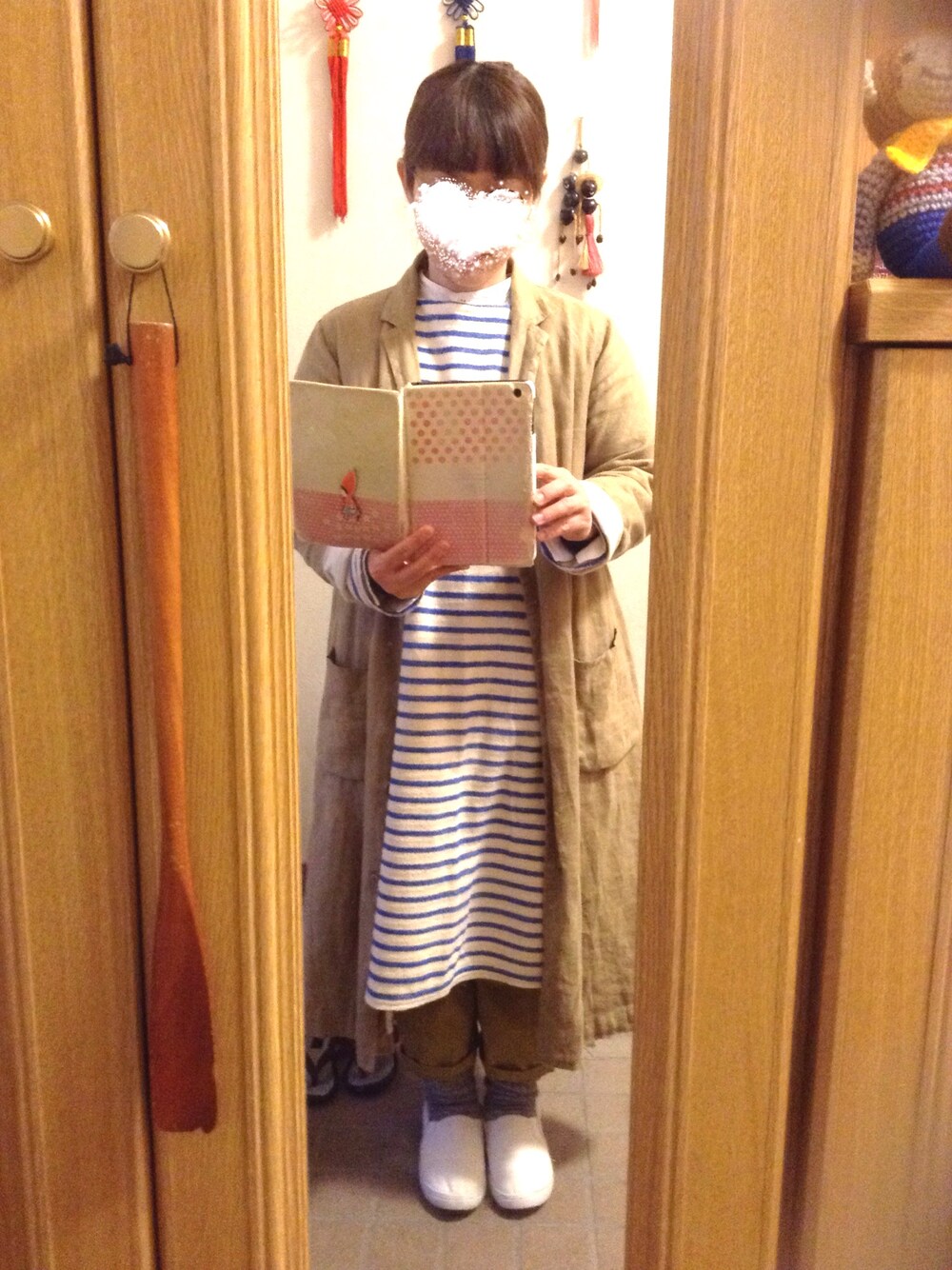 「セルフ+サービスのアイテム（ワンピース、ホワイト系）」を使った、まっきさん（レディース・148cm）の春コーディネートの1枚目の写真