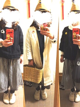 「SM2（エスエムツー）のアイテム（チェスターコート）」を使った、まっきさん（レディース・148cm）の春コーディネート