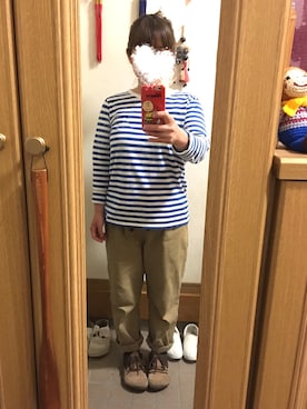 「North Object（ノースオブジェクト）のアイテム（パンツ）」を使った、まっきさん（レディース・148cm）の春コーディネート