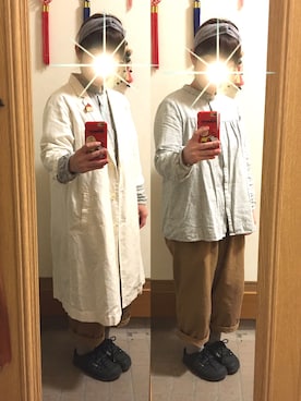 「SM2（エスエムツー）のアイテム（チェスターコート）」を使った、まっきさん（レディース・148cm）の秋コーディネート