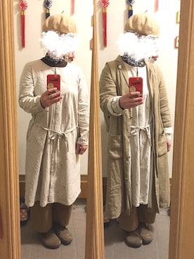 「SM2（エスエムツー）のアイテム（チェスターコート）」を使った、まっきさん（レディース・148cm）の秋コーディネート