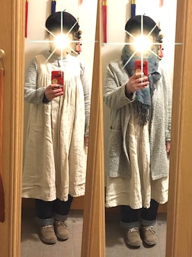 「e.r.g*（イーアールジー）のアイテム（ジャケット/アウター）」を使った、まっきさん（レディース・148cm）の秋コーディネート