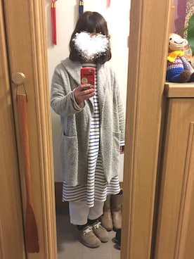 「e.r.g*（イーアールジー）のアイテム（ジャケット/アウター）」を使った、まっきさん（レディース・148cm）の冬コーディネート