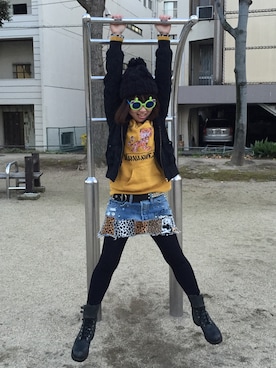 「RNA（アールエヌエー）のアイテム（ブルゾン）」を使った、mistyさん（レディース・153cm）の春コーディネート