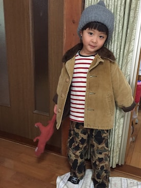 「デニム＆ダンガリー」｜muu☺︎さん（キッズ・100cm）の冬コーディネート
